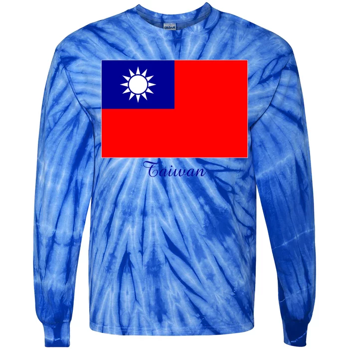 Taiwan Taiwanese Flag Souvenir Gift Tie-Dye Long Sleeve Shirt