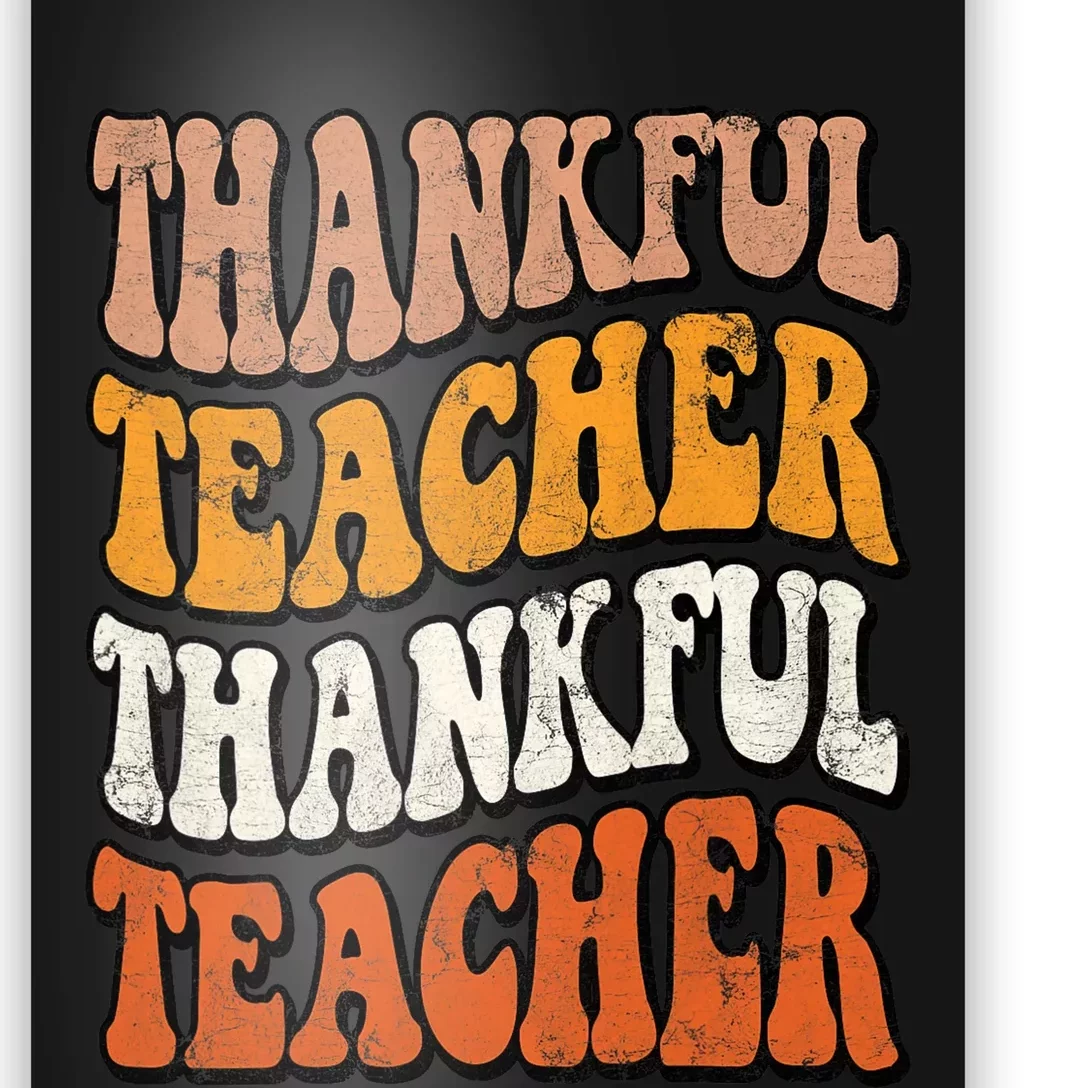 Thankful Teacher Fall Thanksgiving Elementary Classroom Poster