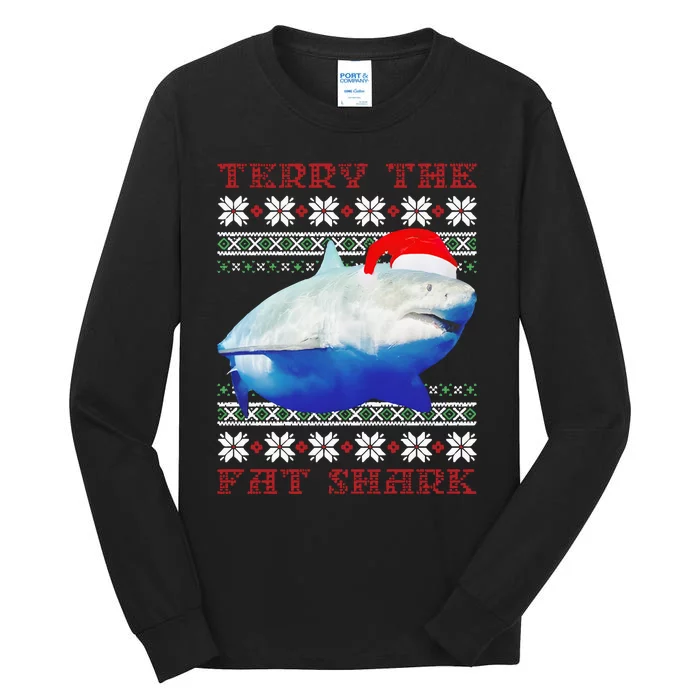 Terry The Fat Shark Christmas Tall Long Sleeve T-Shirt