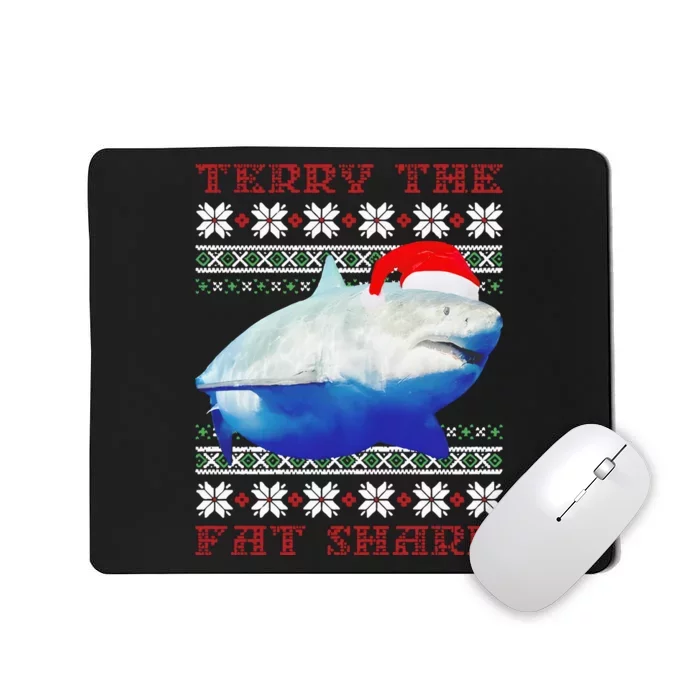 Terry The Fat Shark Christmas Mousepad