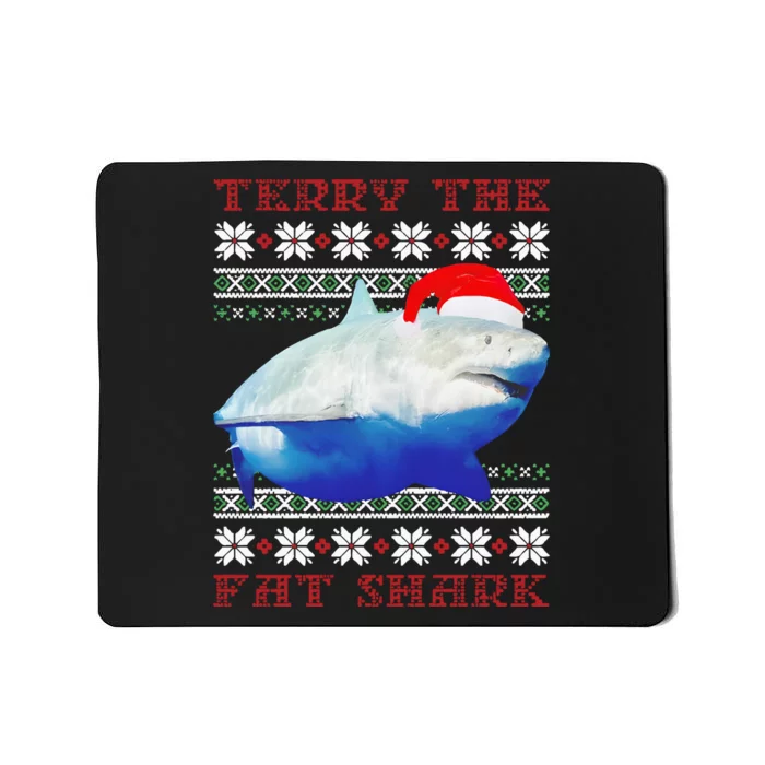 Terry The Fat Shark Christmas Mousepad