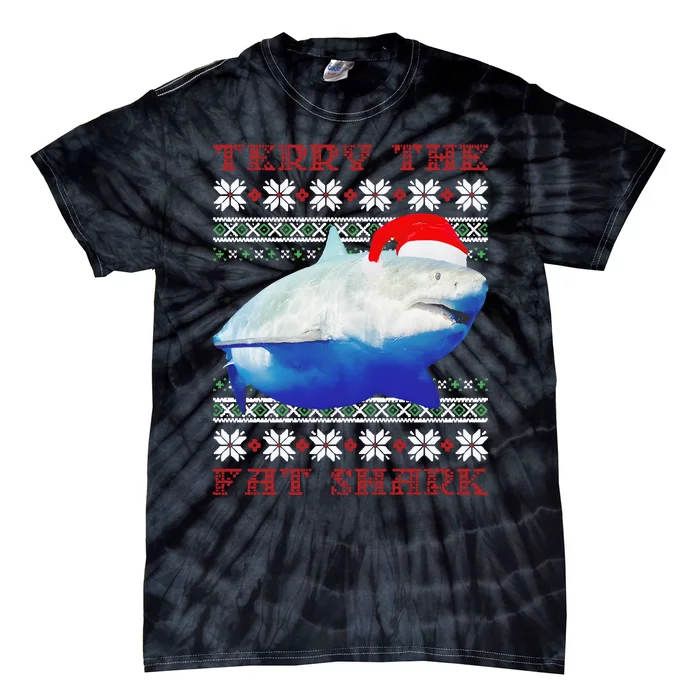 Terry The Fat Shark Christmas Tie-Dye T-Shirt