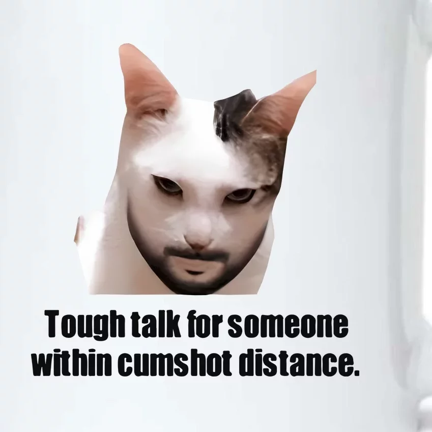 Tough Talk For Someone Within Cumshot Distance Black Color Changing Mug