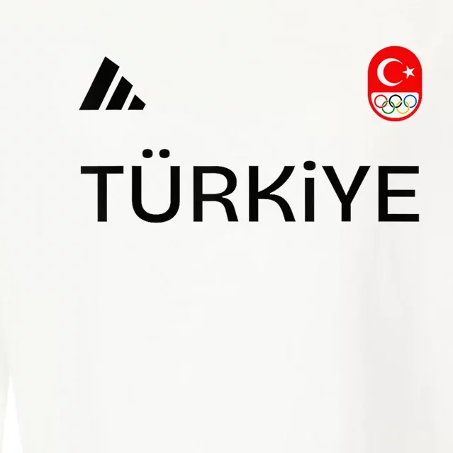 Turkiye Turkey Flag Turkish Shooting Team Sports Cropped Pullover Crew