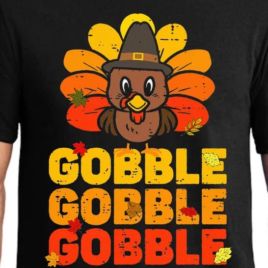 Thanksgiving Turkey Feast Adorable Gobble Gobble Pajama Set