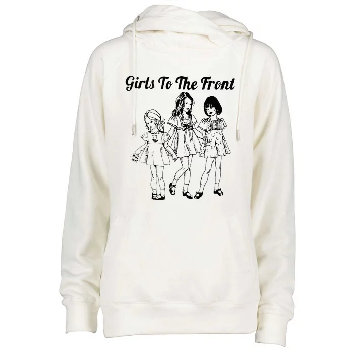 To The Front Riot Grrrl Womens Funnel Neck Pullover Hood