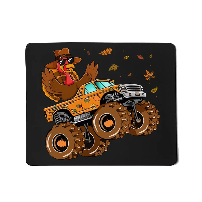 Thanksgiving Turkey Funny Riding Monster Truck Mousepad