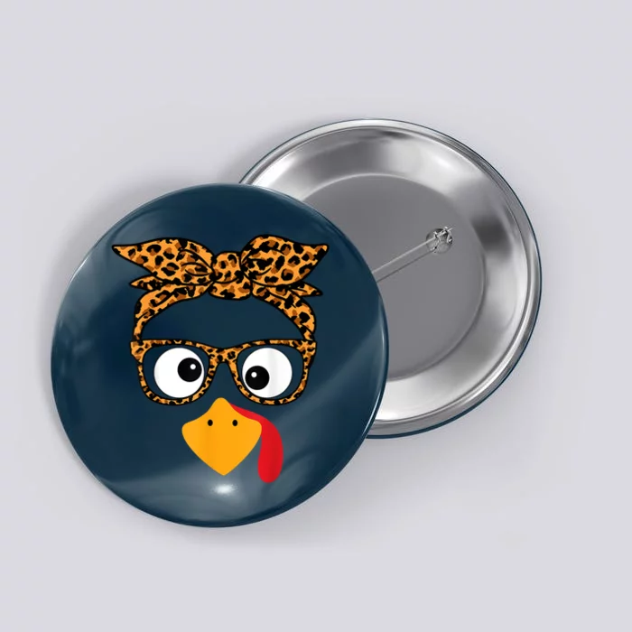 Thanksgiving Turkey Face Button