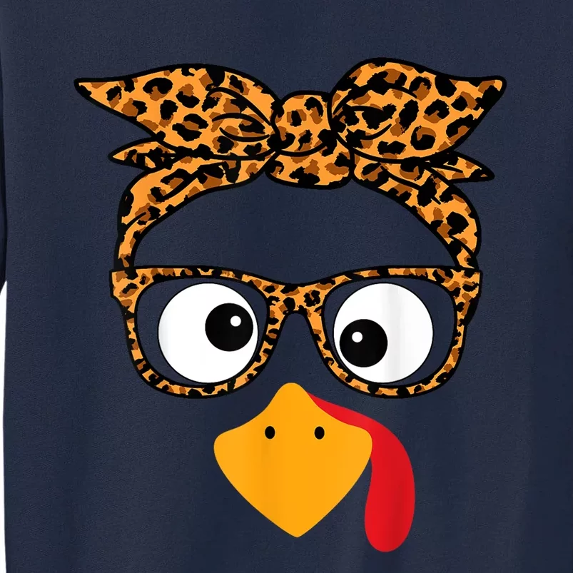 Thanksgiving Turkey Face Tall Sweatshirt