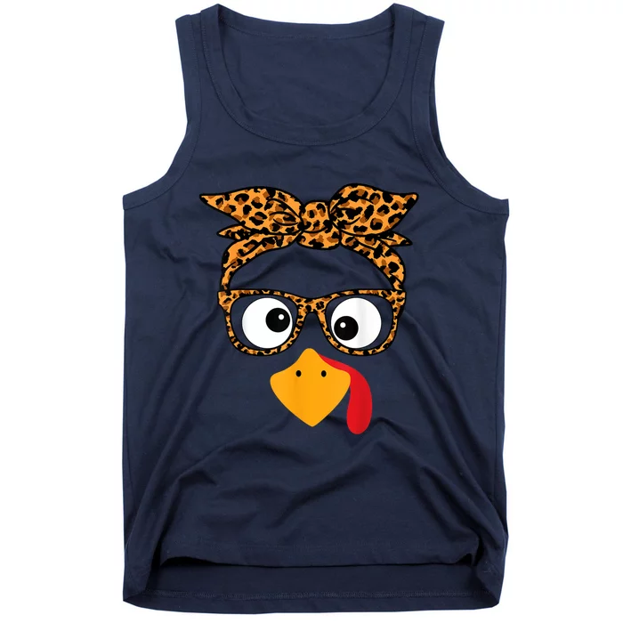 Thanksgiving Turkey Face Tank Top