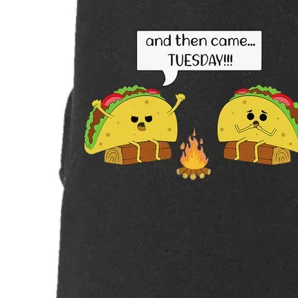 Taco Tuesday Funny Text Humour Happy Camping Jokes Doggie 3-End Fleece Hoodie