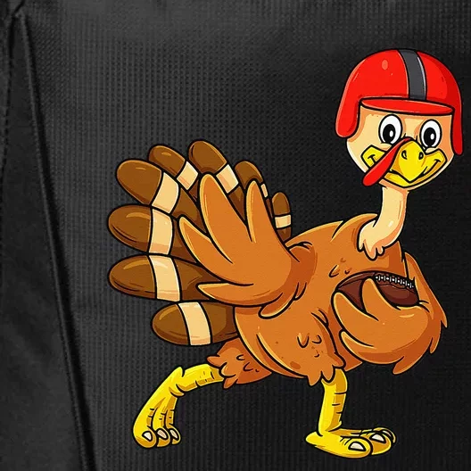 Thanksgiving Turkey Football Player Trophy Award Pose City Backpack