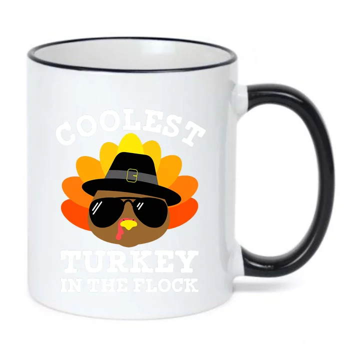 Thanksgiving Turkey Fun Coolest Turkey In The Flock Black Color Changing Mug