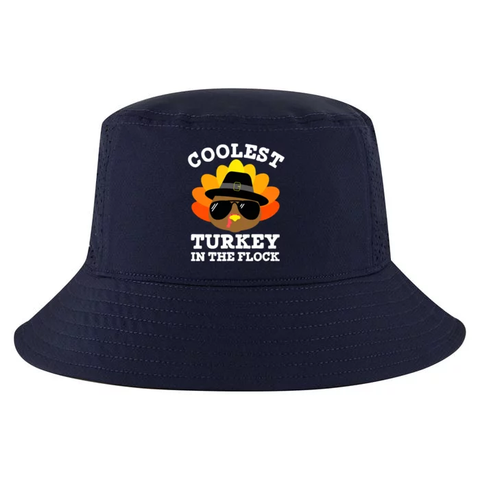 Thanksgiving Turkey Fun Coolest Turkey In The Flock Cool Comfort Performance Bucket Hat