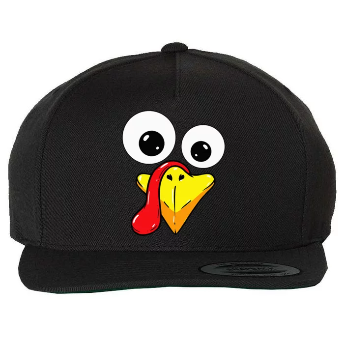 Thanksgiving Turkey Face Matching Family Costume Wool Snapback Cap