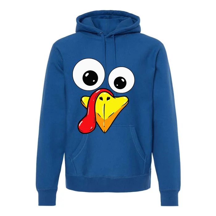 Thanksgiving Turkey Face Matching Family Costume Premium Hoodie