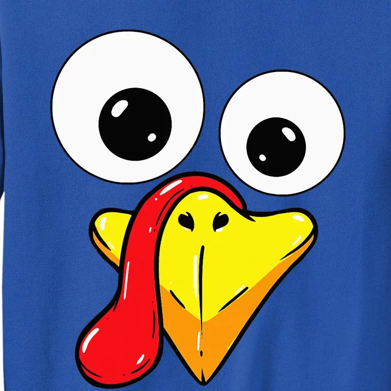 Thanksgiving Turkey Face Matching Family Costume Tall Sweatshirt