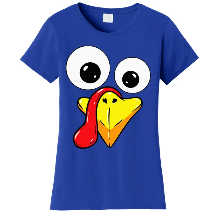 Thanksgiving Turkey Face Matching Family Costume Women's T-Shirt