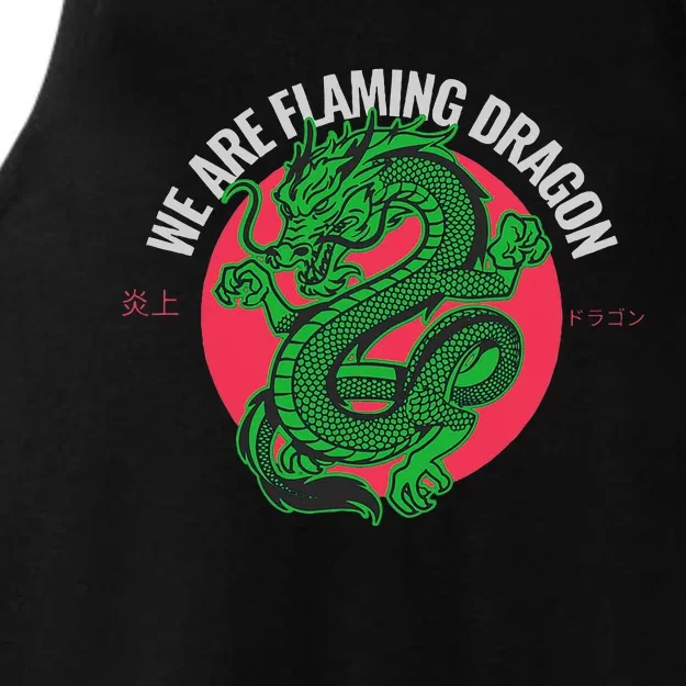 Tropic Thunder Flaming Dragon Funny Ladies Tri-Blend Wicking Tank