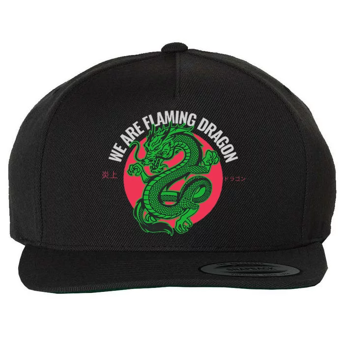 Tropic Thunder Flaming Dragon Funny Wool Snapback Cap