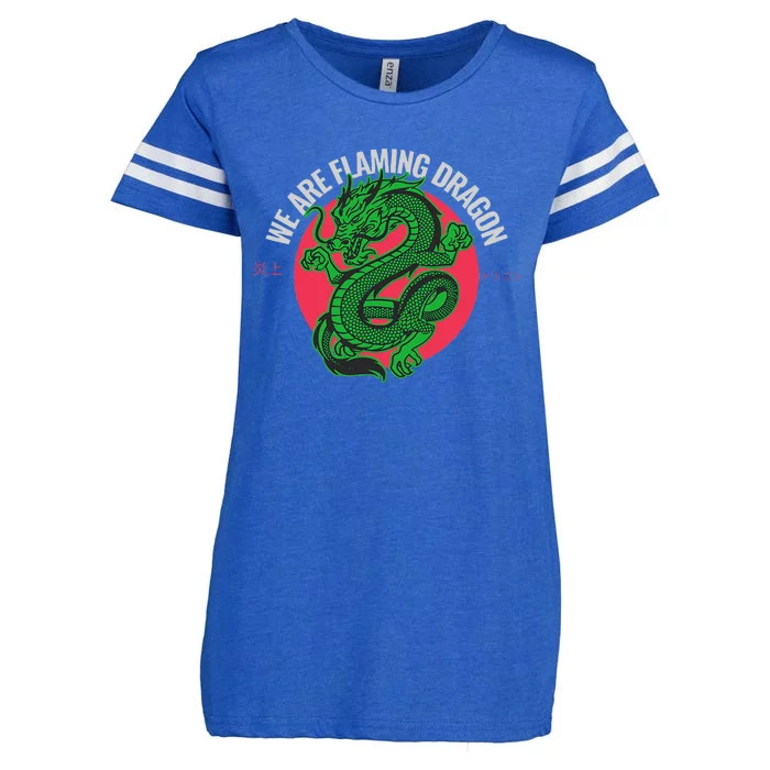 Tropic Thunder Flaming Dragon Funny Enza Ladies Jersey Football T-Shirt