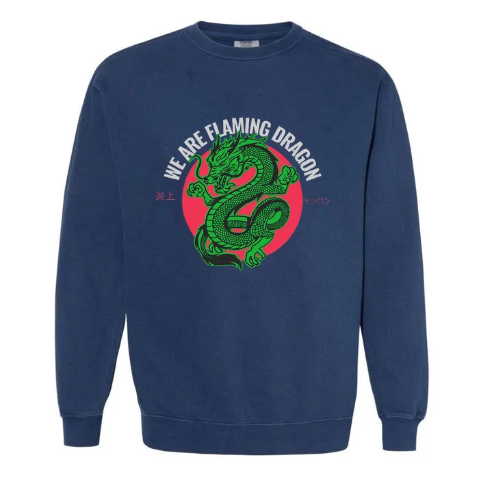 Tropic Thunder Flaming Dragon Funny Garment-Dyed Sweatshirt