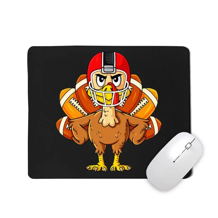 Thanksgiving Turkey Football Player Funny Mousepad