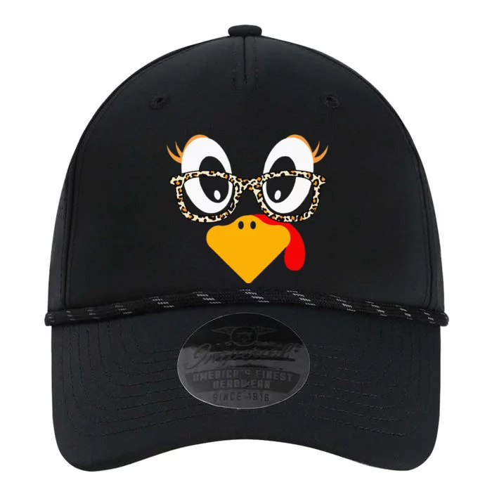 Thanksgiving Turkey Face Leopard Print Glasses Performance The Dyno Cap