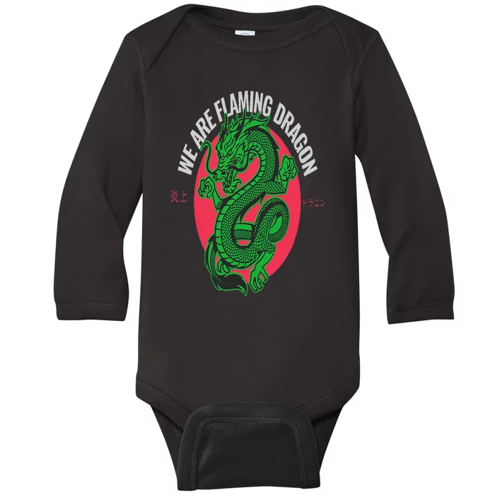 Tropic Thunder Flaming Dragon Funny  Classic Movie Baby Long Sleeve Bodysuit