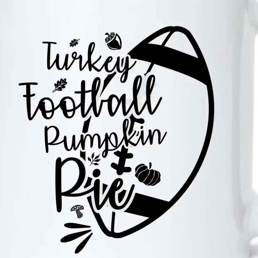 Thanksgiving Turkey Football Pumpkin Pie Gift Black Color Changing Mug