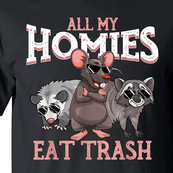 Team Trash Funny Opossum Raccoon Rat Garbage Gang Gift Tall T-Shirt