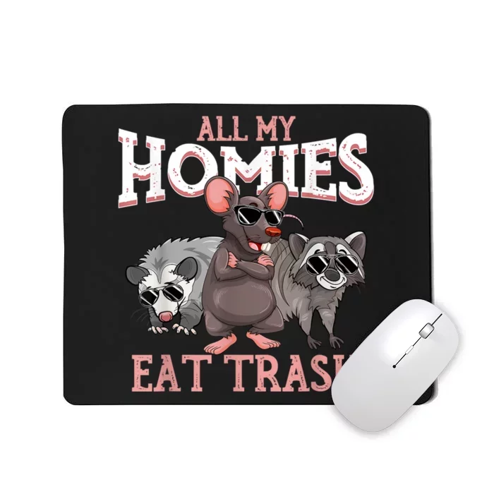 Team Trash Funny Opossum Raccoon Rat Garbage Gang Gift Mousepad