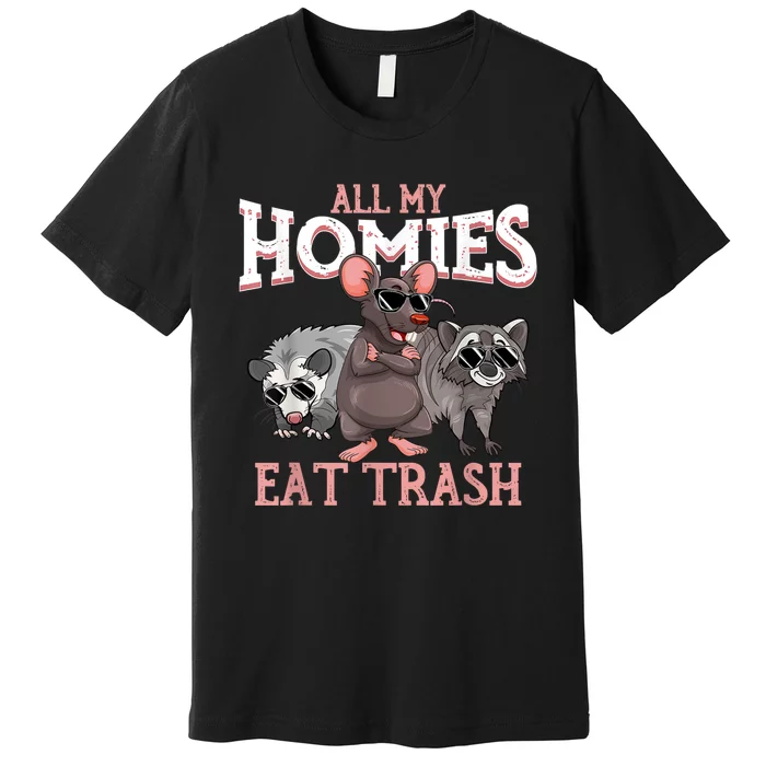 Team Trash Funny Opossum Raccoon Rat Garbage Gang Gift Premium T-Shirt