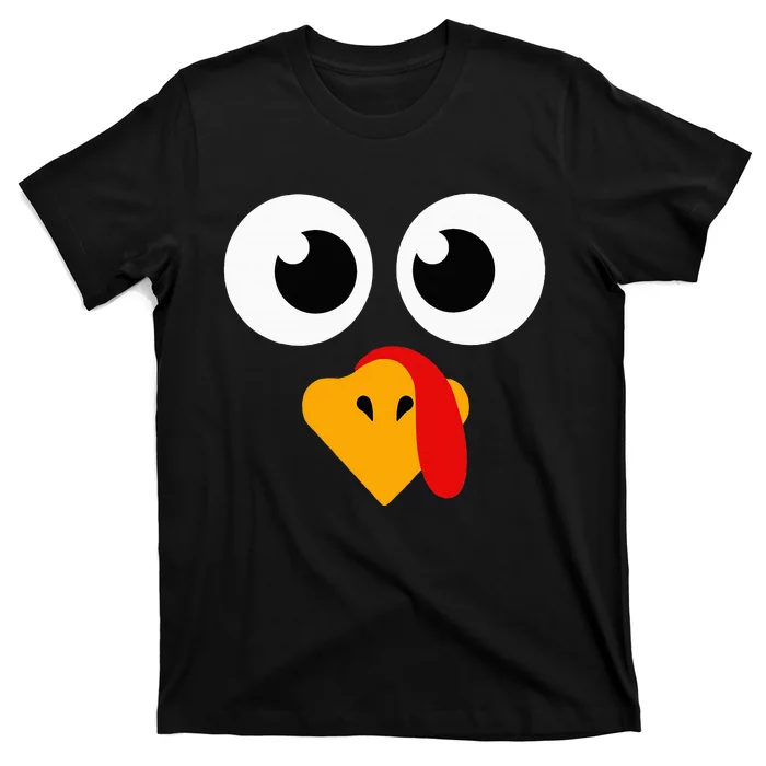 Thanksgiving Turkey Face Matching Family Costume Cute T-Shirt