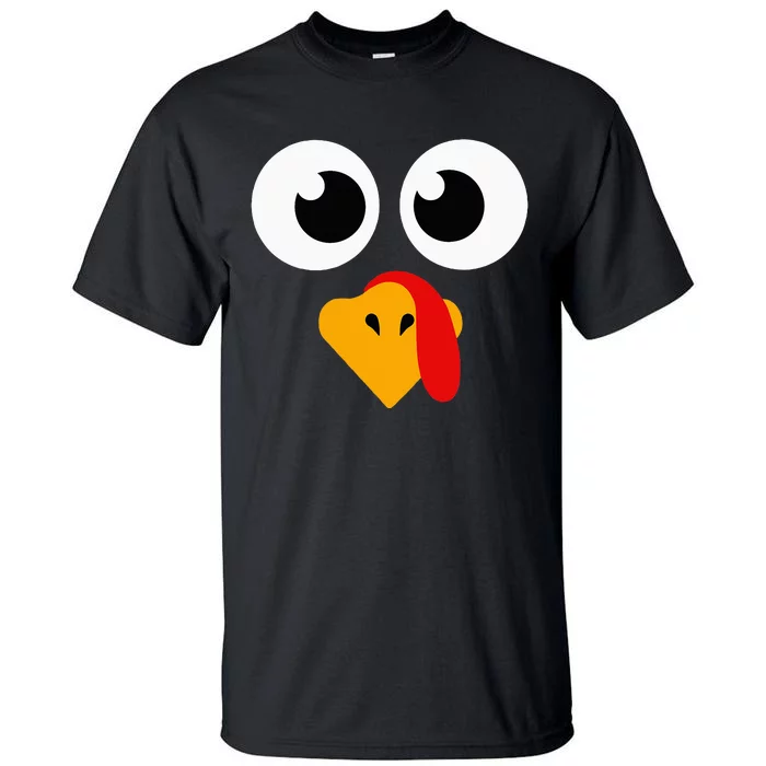 Thanksgiving Turkey Face Matching Family Costume Cute Tall T-Shirt