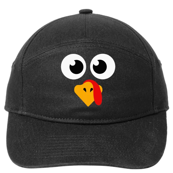 Thanksgiving Turkey Face Matching Family Costume Cute 7-Panel Snapback Hat