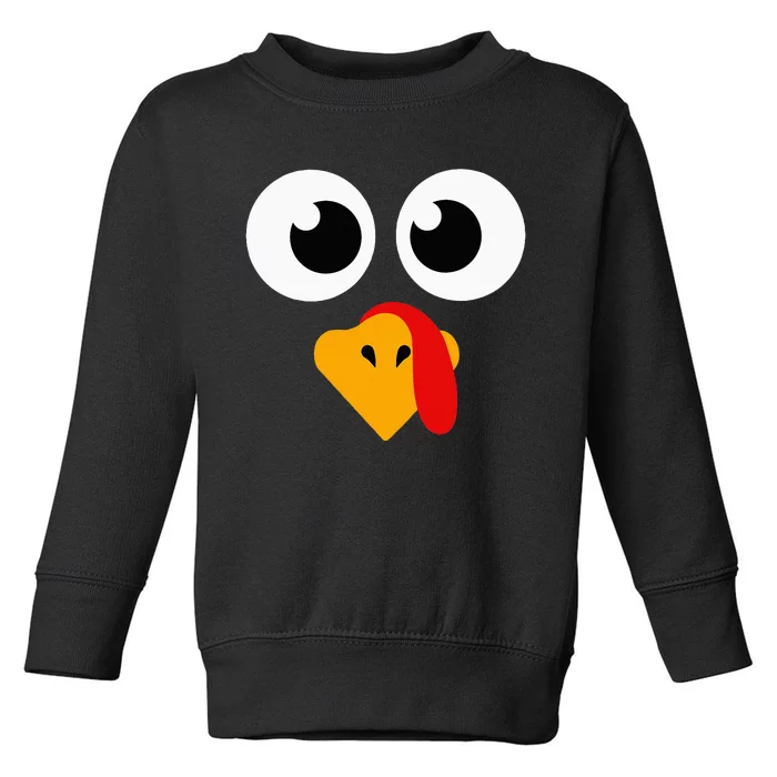 Thanksgiving Turkey Face Matching Family Costume Cute Toddler Sweatshirt