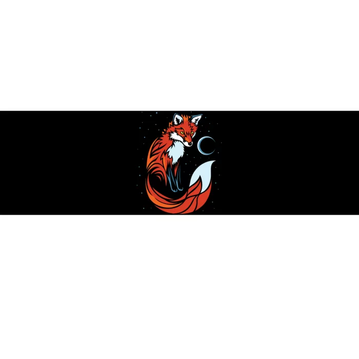 Tribal Tail Fox Raphic Design Bumper Sticker