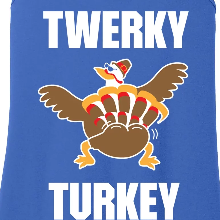 Twerky Turkey Funny Thanksgiving Day Gift Ladies Essential Tank