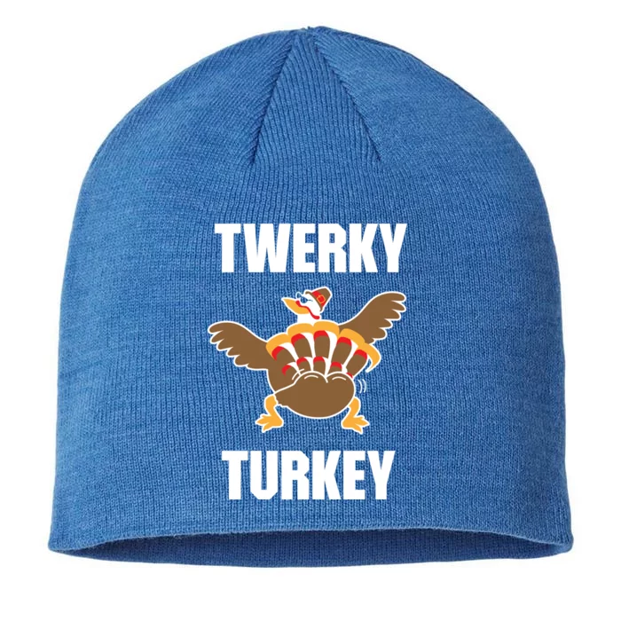 Twerky Turkey Funny Thanksgiving Day Gift 8 1/2in Sustainable Knit Beanie