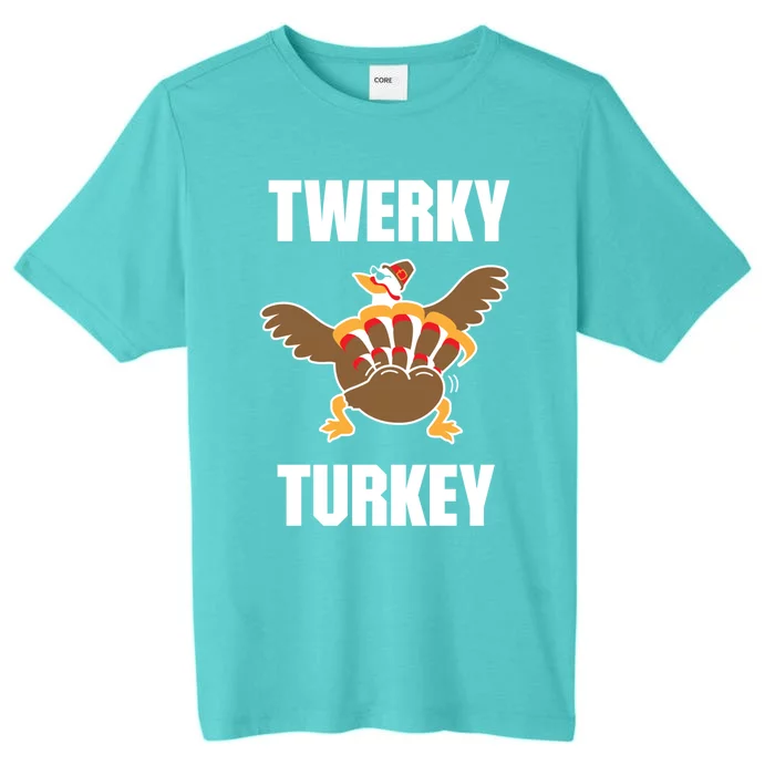 Twerky Turkey Funny Thanksgiving Day Gift ChromaSoft Performance T-Shirt