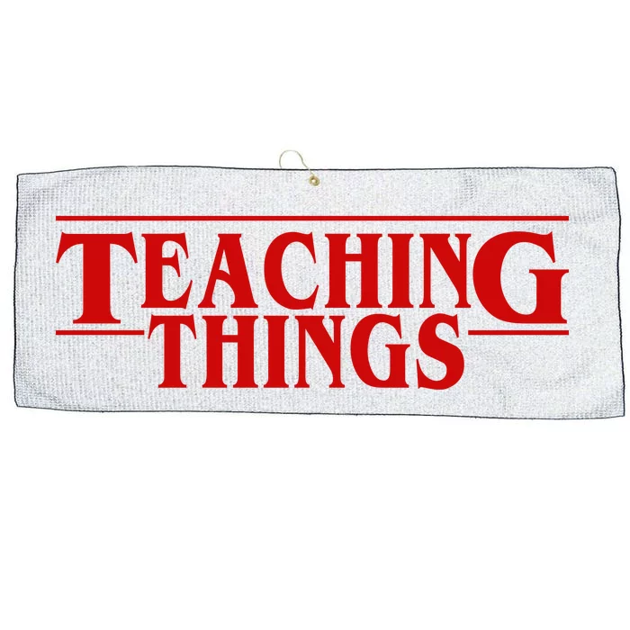 Teaching Things Funny Gift For Teacher Large Microfiber Waffle Golf Towel