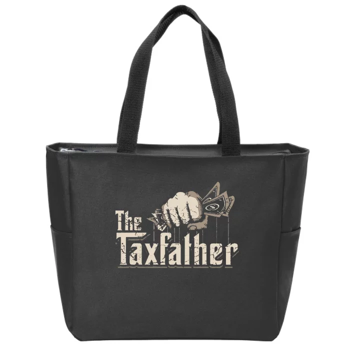 The TaxFather Funny Vintage Taxation CPA Accountant Dad Tax Zip Tote Bag