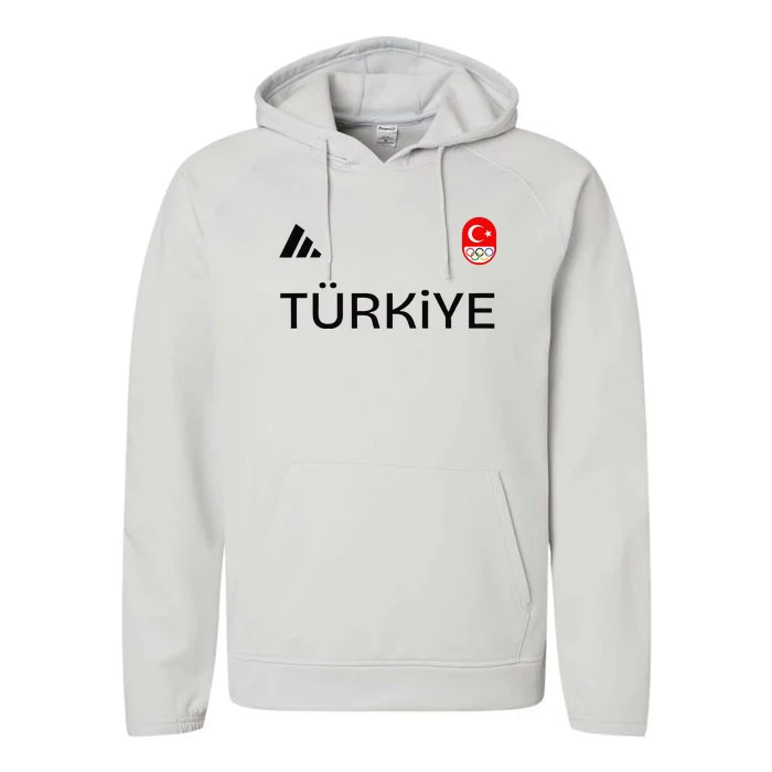 Turkiye Turkey Flag Turkish Shooting Team Sports Performance Fleece Hoodie