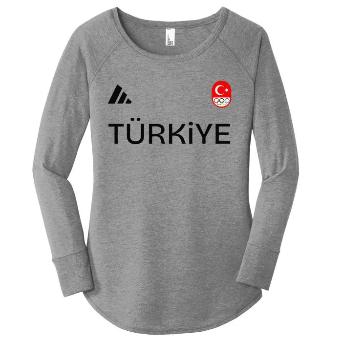 Turkiye Turkey Flag Turkish Shooting Team Sports Women's Perfect Tri Tunic Long Sleeve Shirt