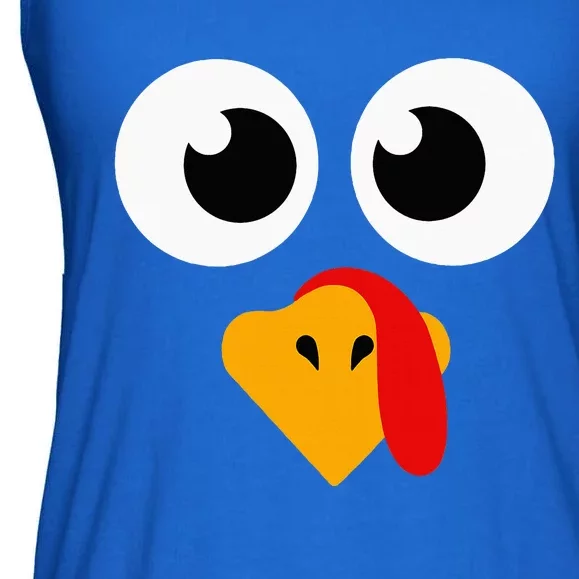 Thanksgiving Turkey Face Matching Family Ladies Essential Flowy Tank