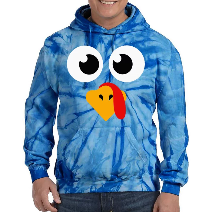 Thanksgiving Turkey Face Matching Family Tie Dye Hoodie