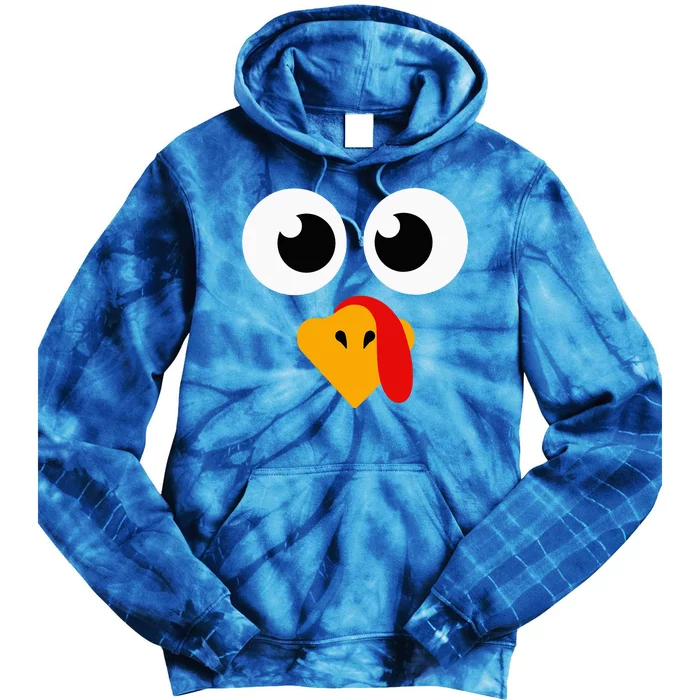 Thanksgiving Turkey Face Matching Family Tie Dye Hoodie