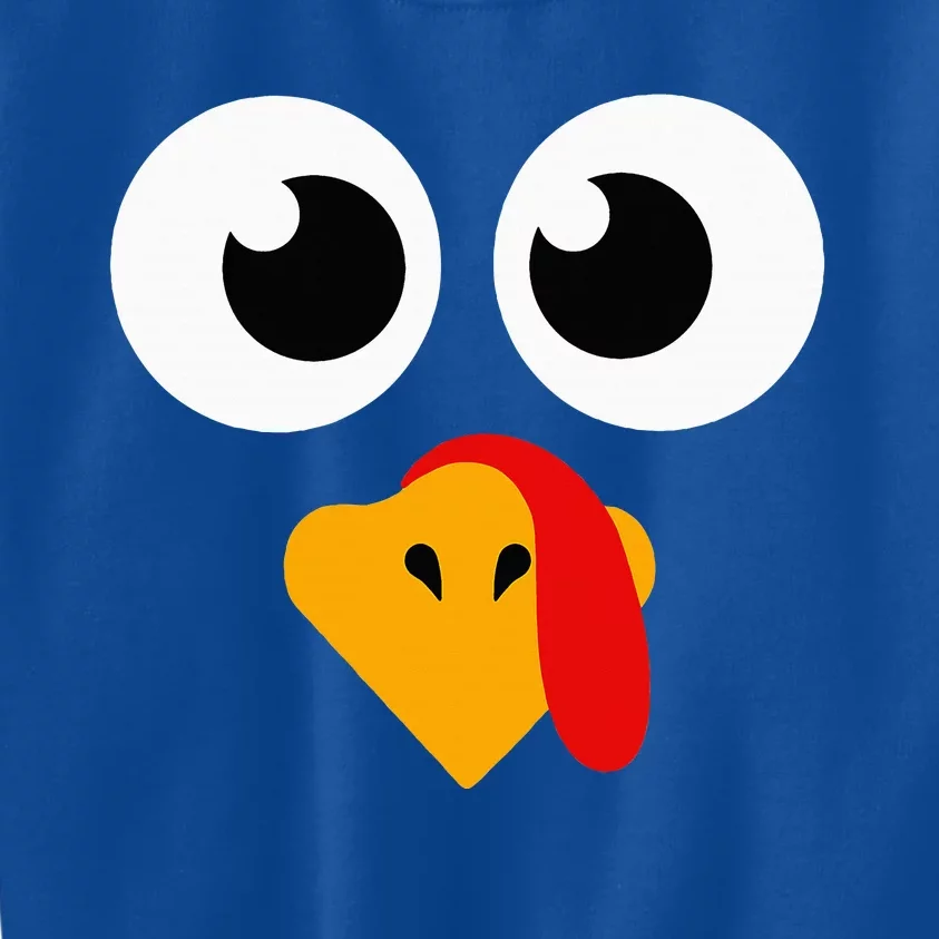 Thanksgiving Turkey Face Matching Family Kids Sweatshirt