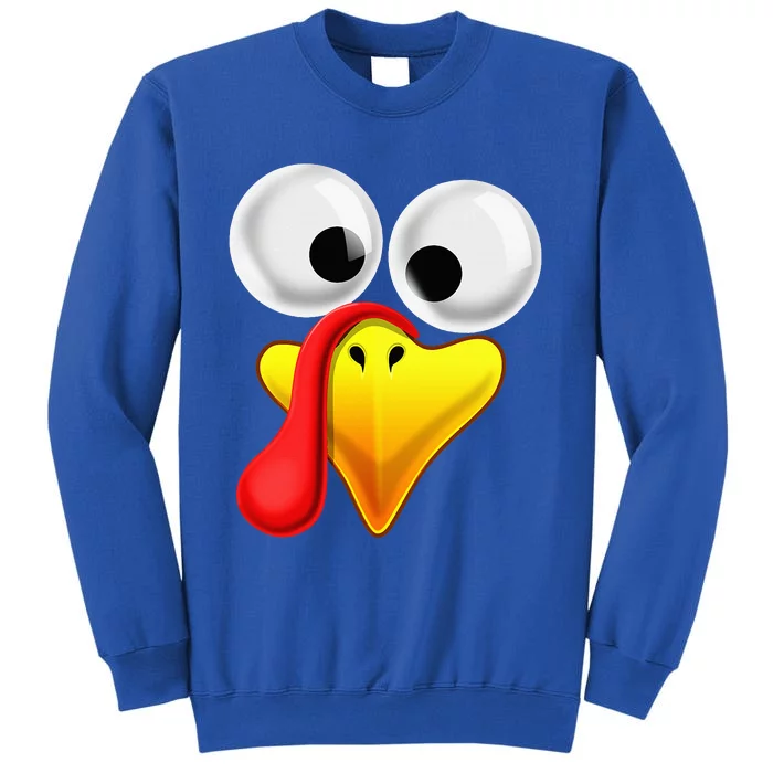 Thanksgiving Turkey Face Matching Family Tall Sweatshirt